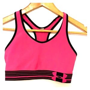 Sports bra pink and black Under Armour